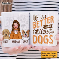 Personalized Life Is Better With Coffee And Dogs Mug 24095 thumb 1