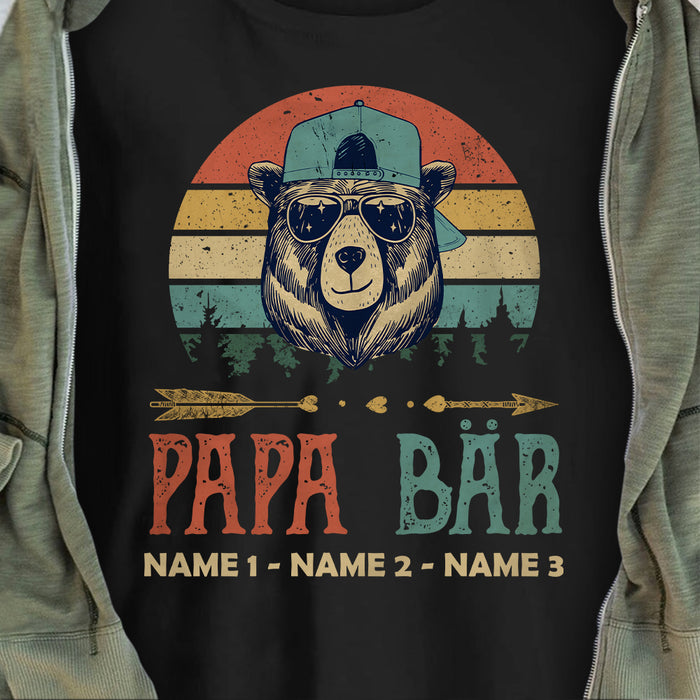 Personalized Dad Camping  Papa German T Shirt AP139 30O57 1