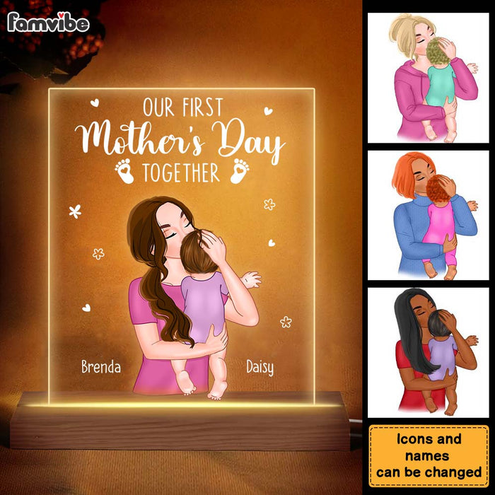 Personalized Our First Mother's Day Together Plaque LED Lamp Night Light 24104 1