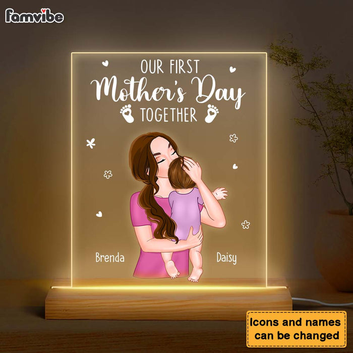 Personalized Our First Mother's Day Together Plaque LED Lamp Night Light 24104 1