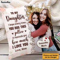 Personalized Gift For Daughter Photo Hug This Pillow 24109 thumb 1