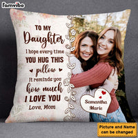 Personalized Gift For Daughter Photo Hug This Pillow 24109 thumb 1
