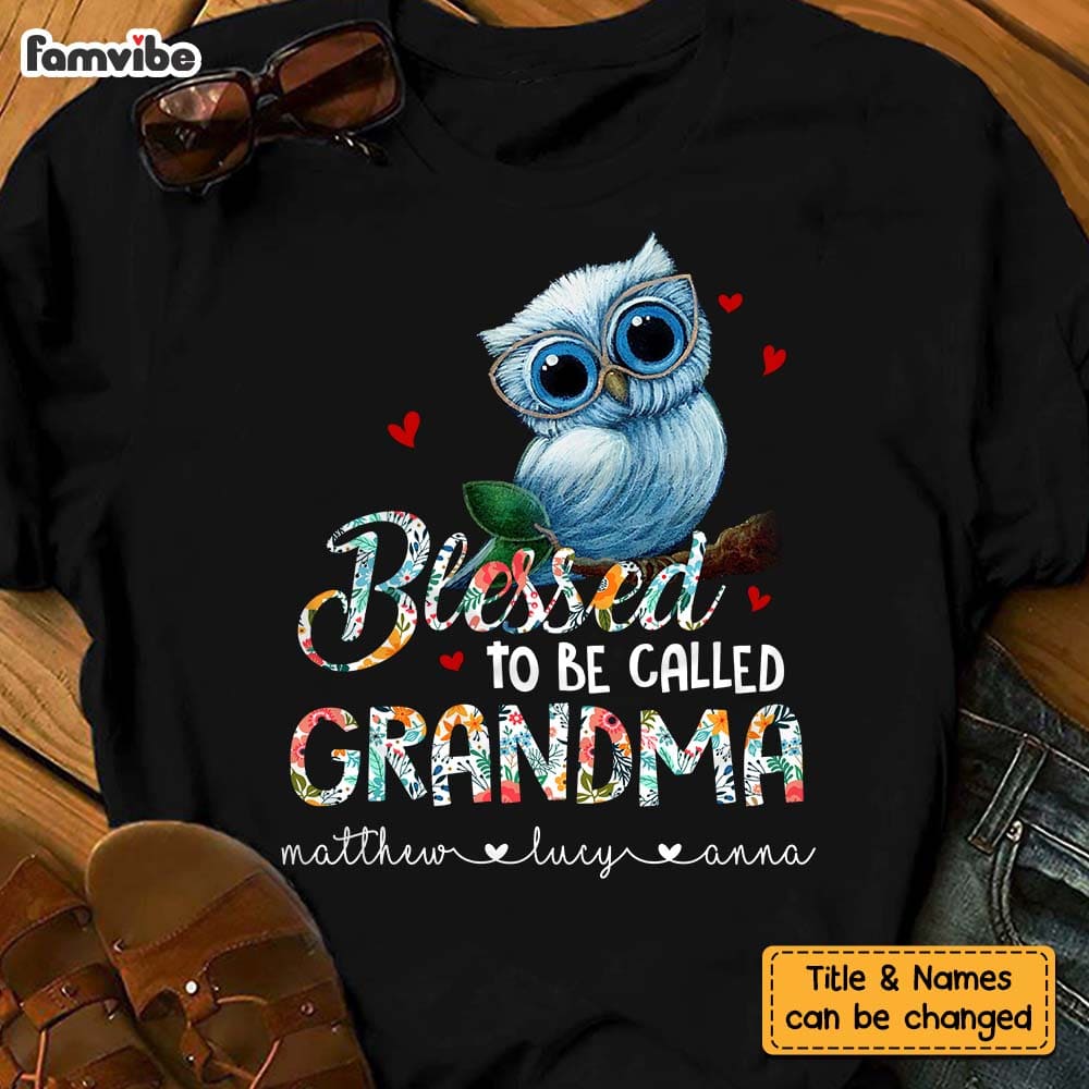 Personalized Blessed To Be Called Grandma Shirt 24111 Primary Mockup