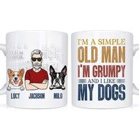 Personalized A Simple Old Man Likes Dog Mug 24114 thumb 1
