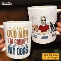 Personalized A Simple Old Man Likes Dog Mug 24114 thumb 1
