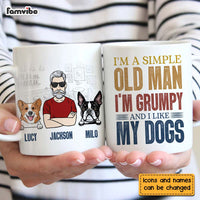 Personalized A Simple Old Man Likes Dog Mug 24114 thumb 1