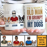Personalized A Simple Old Man Likes Dog Mug 24114 thumb 1