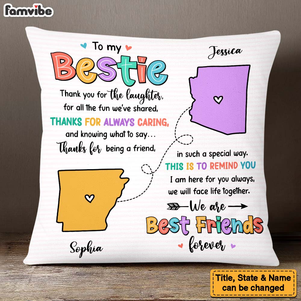 Personalized Friends Long Distance Thank You For Pillow 24115 Primary Mockup