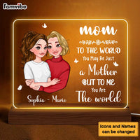 Personalized You Are The World Plaque LED Lamp Night Light 24116 thumb 1