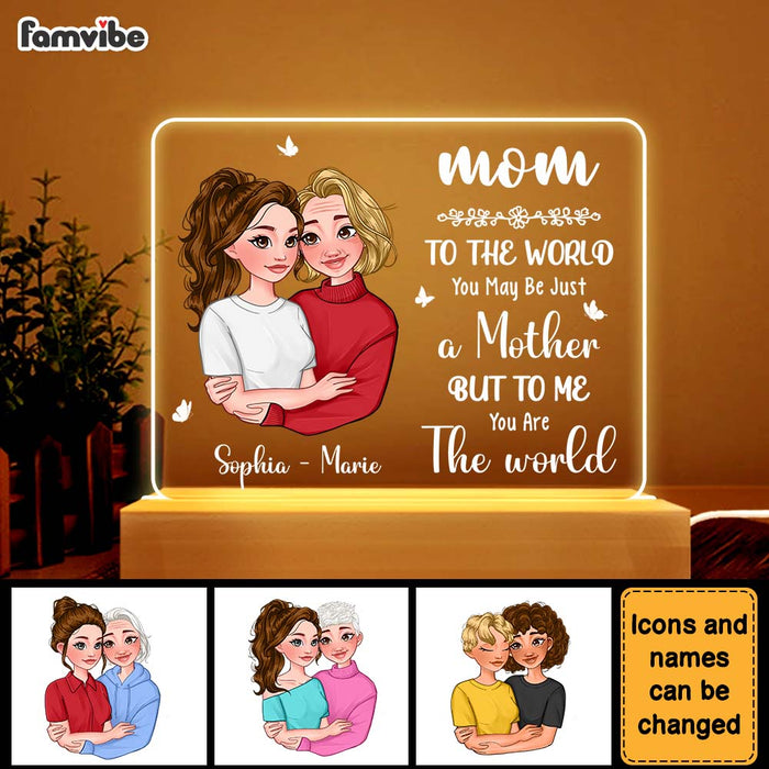 Personalized You Are The World Plaque LED Lamp Night Light 24116 1