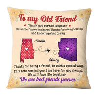 Personalized Gift For Long Distance Friends Thank You Pillow 24118 thumb 1