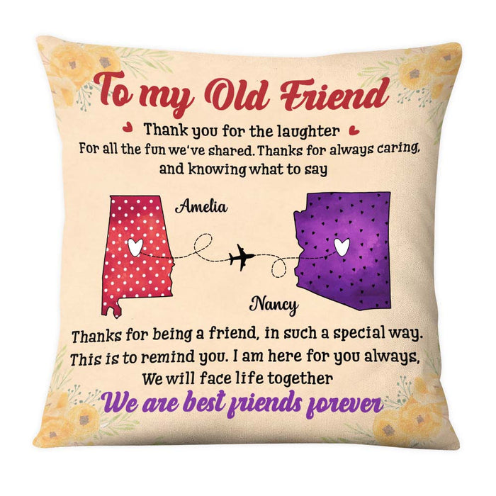 Personalized Gift For Long Distance Friends Thank You Pillow 24118 1