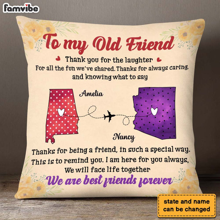 Personalized Gift For Long Distance Friends Thank You Pillow 24118 1
