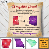 Personalized Gift For Long Distance Friends Thank You Pillow 24118 thumb 1