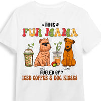 Personalized Gift Fueled By Iced Coffee And Dog Kisses Shirt - Hoodie - Sweatshirt 24127 thumb 1