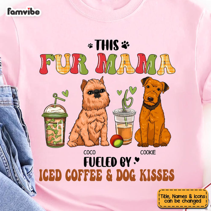 Personalized Gift Fueled By Iced Coffee And Dog Kisses Shirt - Hoodie - Sweatshirt 24127 1