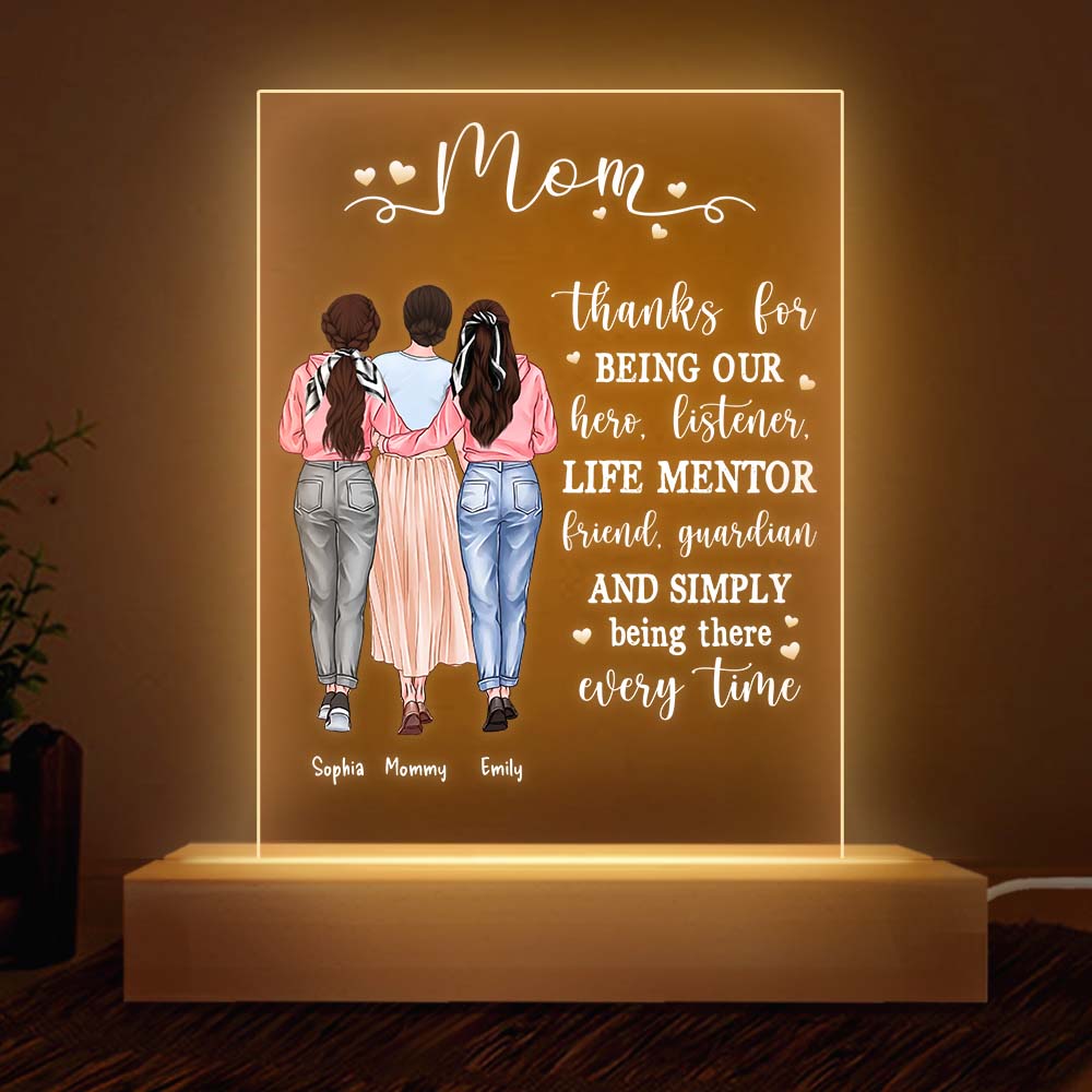 Personalized To My Mom Plaque LED Lamp Night Light 24130 Primary Mockup