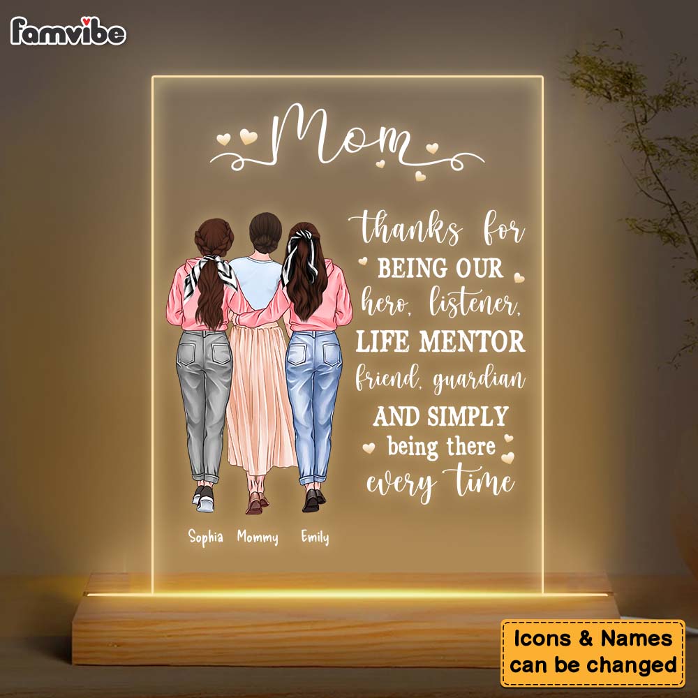 Personalized To My Mom Plaque LED Lamp Night Light 24130 Primary Mockup