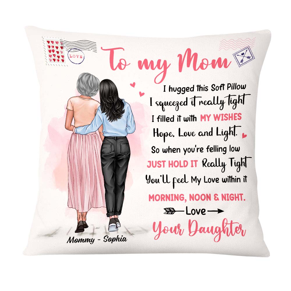 Personalized To My Mom Hug This Pillow 24131 Primary Mockup