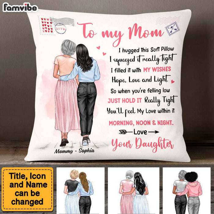 Personalized To My Mom Hug This Pillow 24131 1