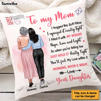 Personalized To My Mom Hug This Pillow 24131 thumb 1