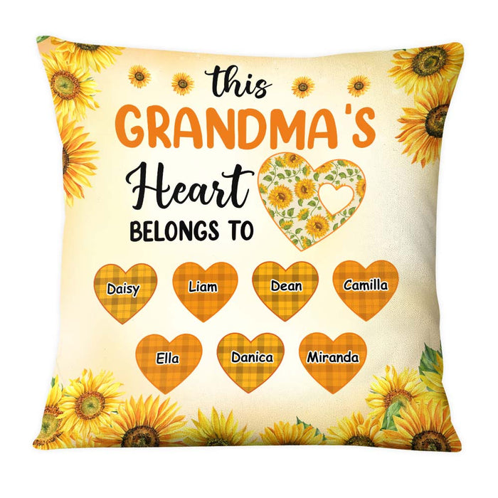 Personalized This Grandma's Heart Belongs To Pillow 24145 1
