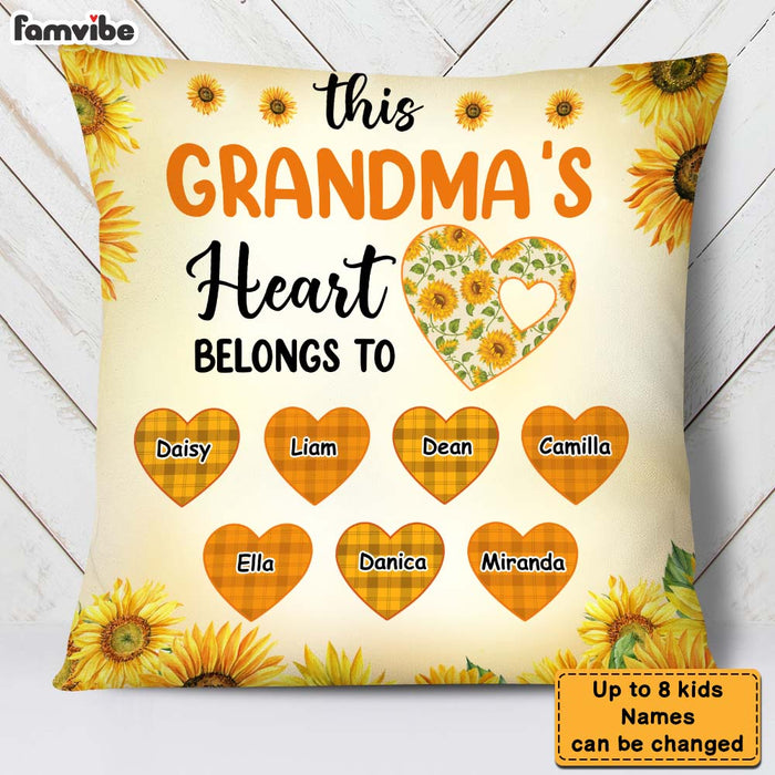 Personalized This Grandma's Heart Belongs To Pillow 24145 1