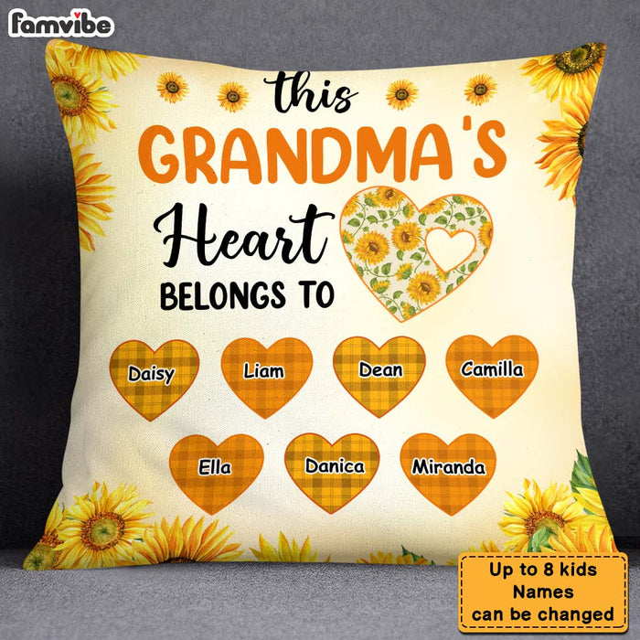 Personalized This Grandma's Heart Belongs To Pillow 24145 1