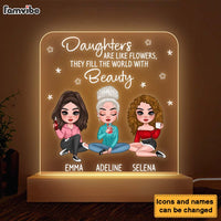 Personalized Daughters Are Like Flowers Plaque LED Lamp Night Light 24154 thumb 1