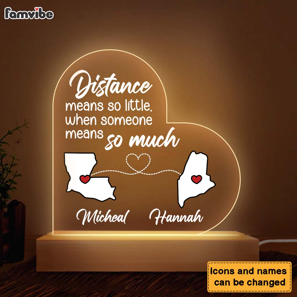 Personalized Gift For Long Distance Stage Map Plaque LED Lamp Night Light 24161 Primary Mockup