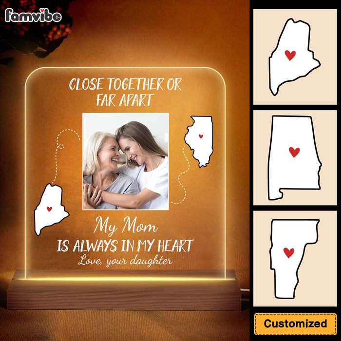 Personalized Gift For Long Distance Mom Plaque LED Lamp Night Light 24163 1