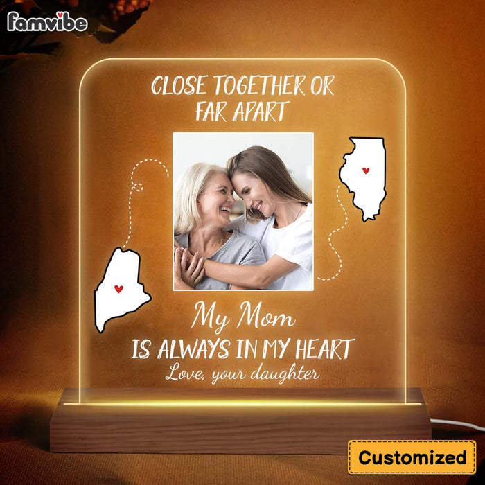 Personalized Gift For Long Distance Mom Plaque LED Lamp Night Light 24163 1