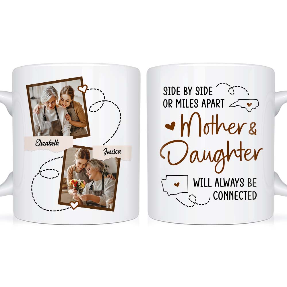 Personalized Gift For Long Distance Mother And Daughter Always Be Connected Mug 24164 Primary Mockup