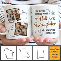Personalized Gift For Long Distance Mother And Daughter Always Be Connected Mug 24164 thumb 1