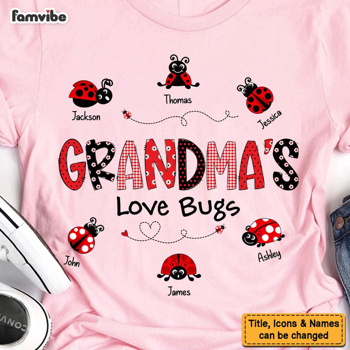 Personalized Grandma's Love Bugs Shirt - Hoodie - Sweatshirt 24171 1