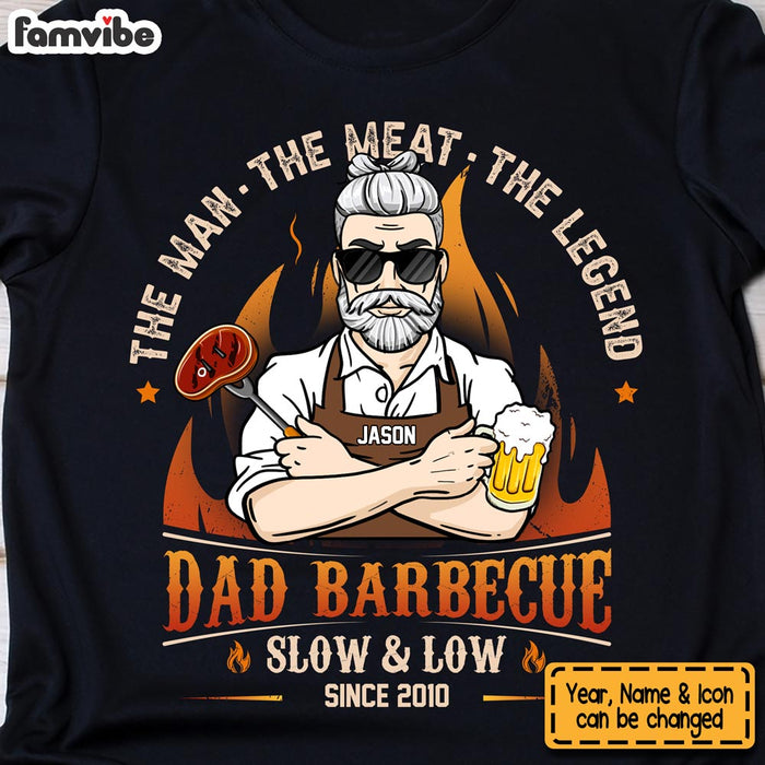 Personalized BBQ Dad's Barbecue The Man The Meat Shirt - Hoodie - Sweatshirt 24174 1