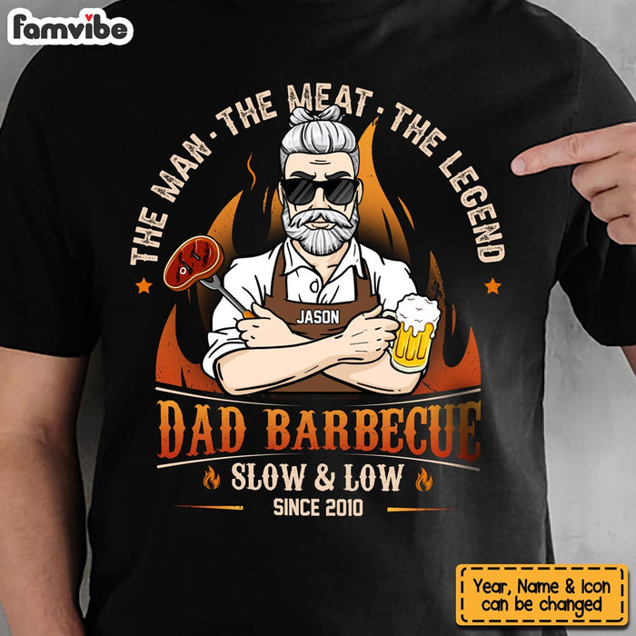 Personalized BBQ Dad's Barbecue The Man The Meat Shirt - Hoodie - Sweatshirt 24174 1