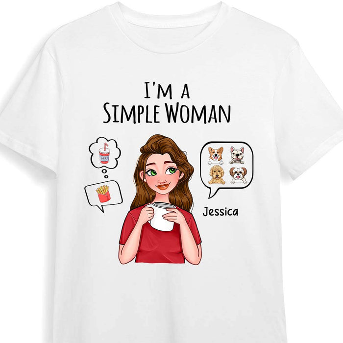 Personalized Gift for Dog Mom I'm  A Simple Woman Shirt - Hoodie - Sweatshirt 24177 1
