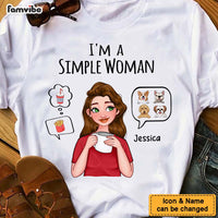 Personalized Gift for Dog Mom I'm  A Simple Woman Shirt - Hoodie - Sweatshirt 24177 thumb 1