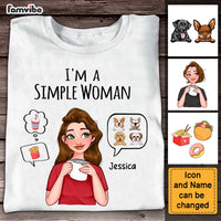 Personalized Gift for Dog Mom I'm  A Simple Woman Shirt - Hoodie - Sweatshirt 24177 thumb 1