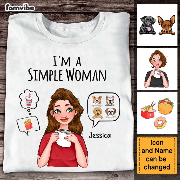 Personalized Gift for Dog Mom I'm  A Simple Woman Shirt - Hoodie - Sweatshirt 24177 1