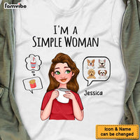 Personalized Gift for Dog Mom I'm  A Simple Woman Shirt - Hoodie - Sweatshirt 24177 thumb 1