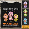 Personalized Gift For Mom Don't Mess With  Mamasaurus Shirt - Hoodie - Sweatshirt 24191 1