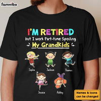 Personalized Grandpa I'm Retired Work Part-time Spoiling My Grandkids Shirt - Hoodie - Sweatshirt 24197 thumb 1