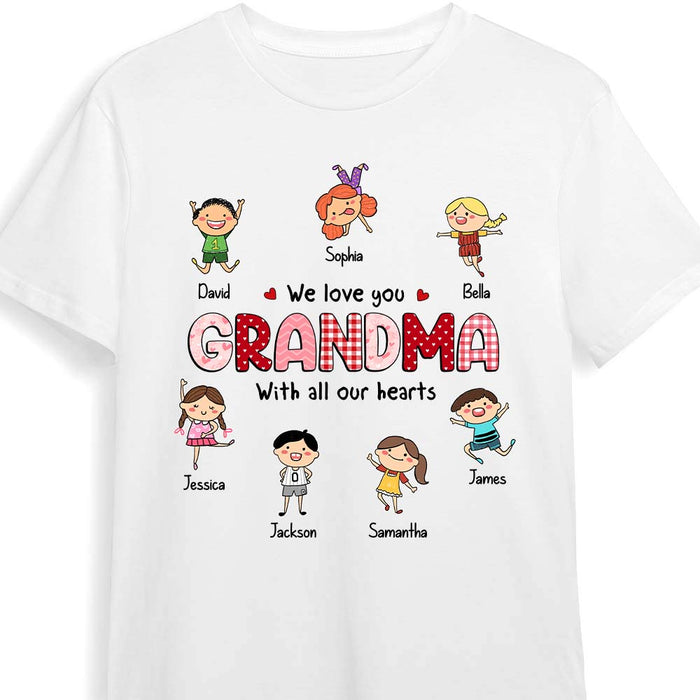 Personalized Gift For Grandma Doodle Kids We Love You Shirt - Hoodie - Sweatshirt 24199 1