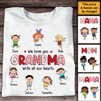 Personalized Gift For Grandma Doodle Kids We Love You Shirt - Hoodie - Sweatshirt 24199 thumb 1