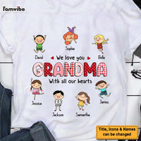 Personalized Gift For Grandma Doodle Kids We Love You Shirt - Hoodie - Sweatshirt 24199 thumb 1