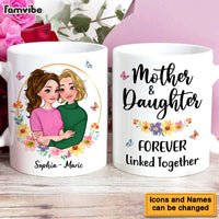 Personalized Mother And Daughter Forever Linked Together Mug 24200 thumb 1