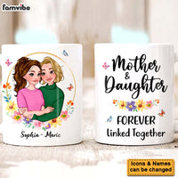 Personalized Mother And Daughter Forever Linked Together Mug 24200 thumb 1
