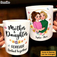 Personalized Mother And Daughter Forever Linked Together Mug 24200 thumb 1